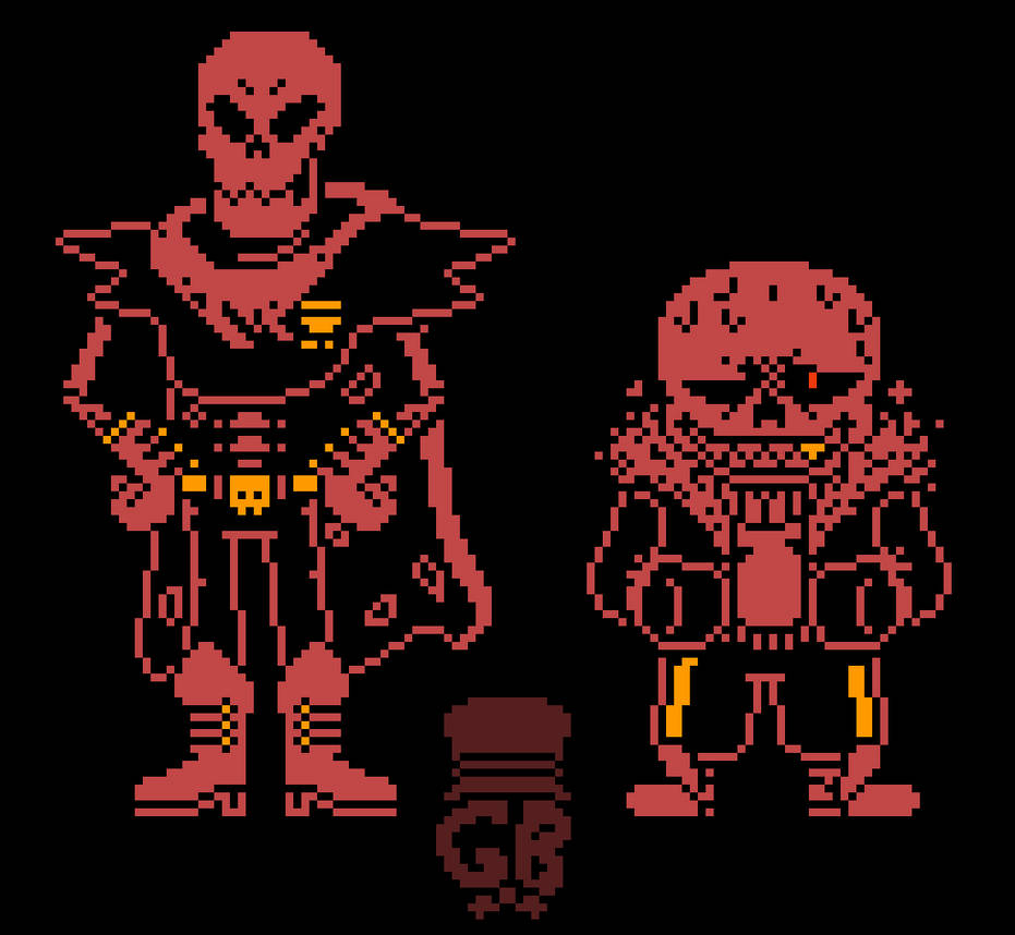 Underfell Papyrus And Sans by SomeGroovyBird on DeviantArt