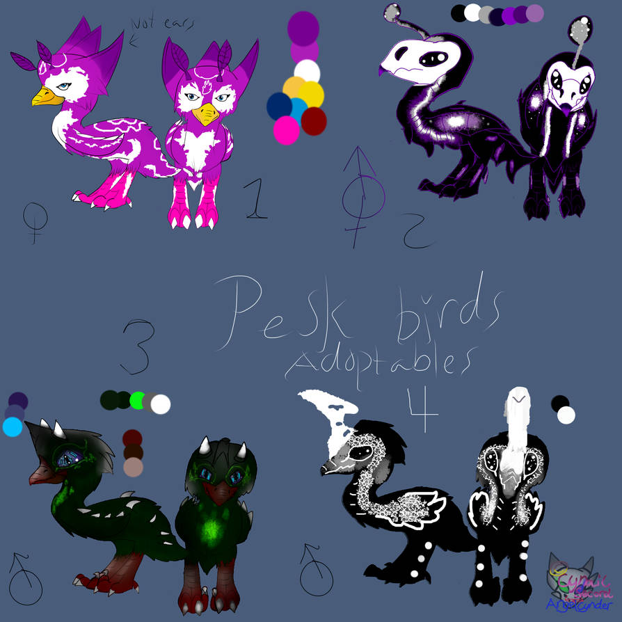 Prest birds adoptables #1 OPEN! IUPDATE! by AngelCnderDream14 Prest birds adoptables #1 OPEN! IUPDATE! by AngelCnderDream14