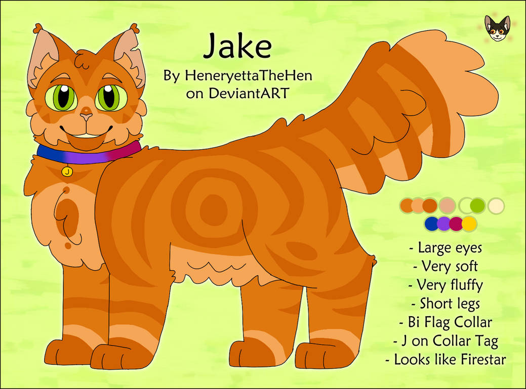 Jake Wcue Warrior Cats Design #15: Jake by HeneryettaTheHen on DeviantArt