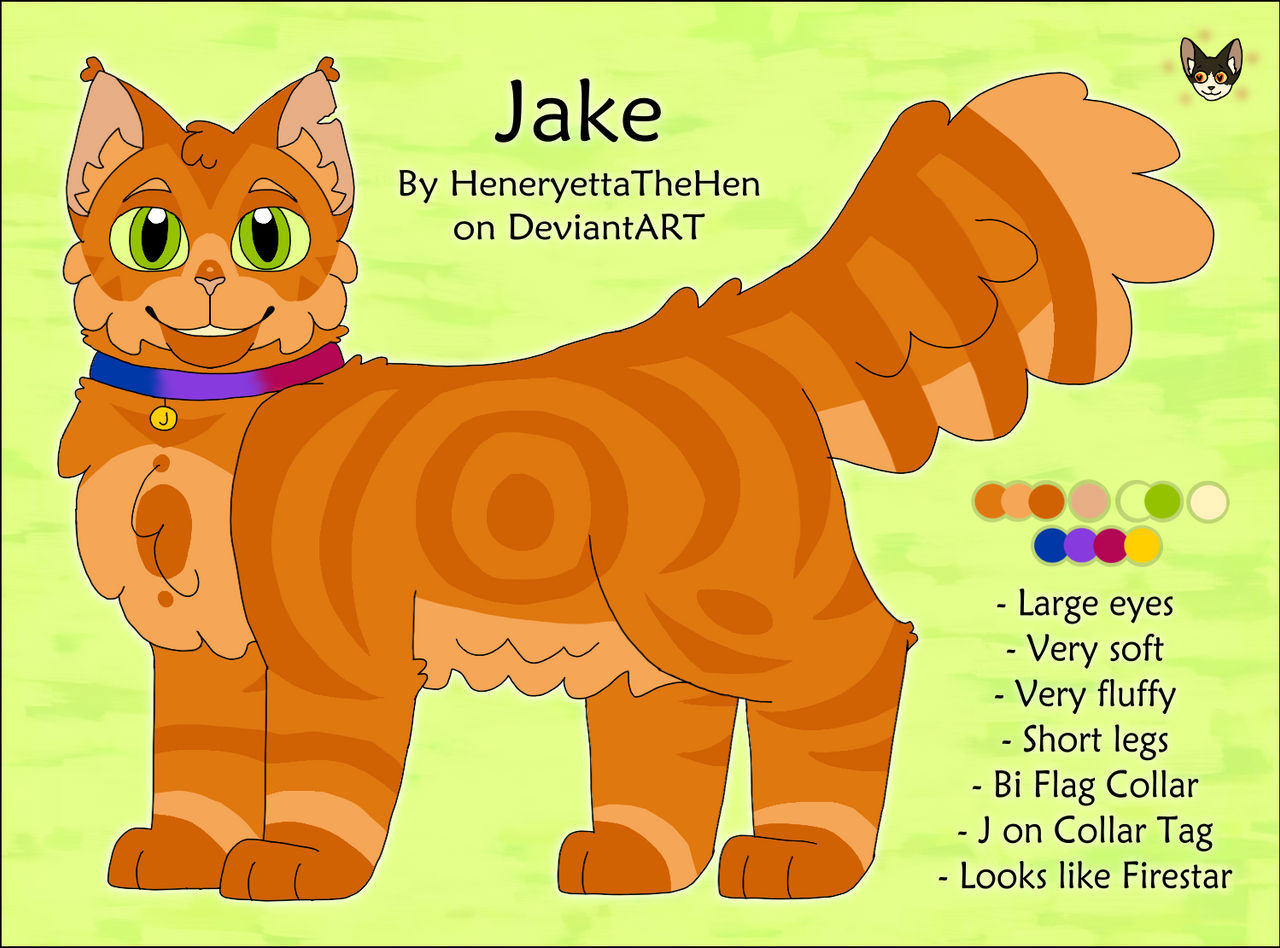 Jake Wcue Warrior Cats Design #15: Jake by HeneryettaTheHen on DeviantArt
