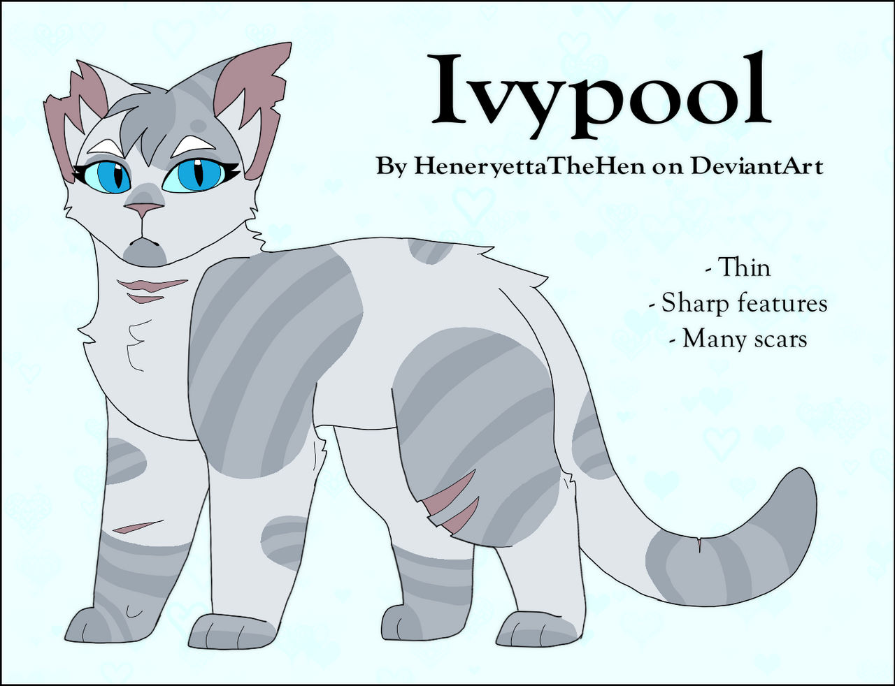 Ivypool Design Warrior Cats Design #29: Ivypool by HeneryettaTheHen on DeviantArt