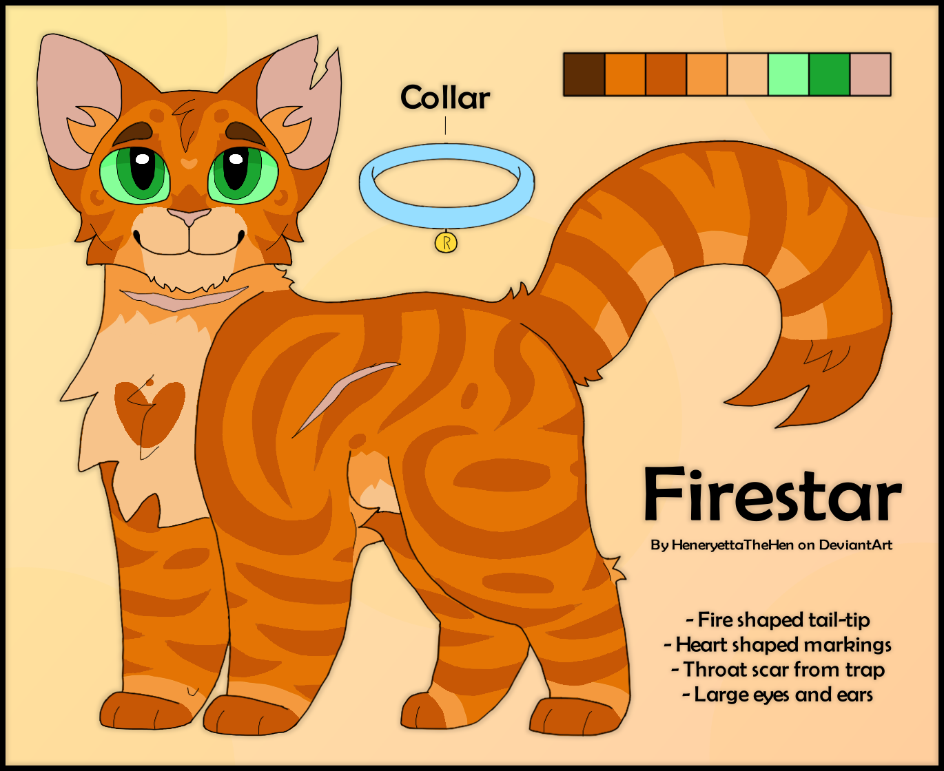 Warrior Cats Design #90: Firestar by HeneryettaTheHen on DeviantArt
