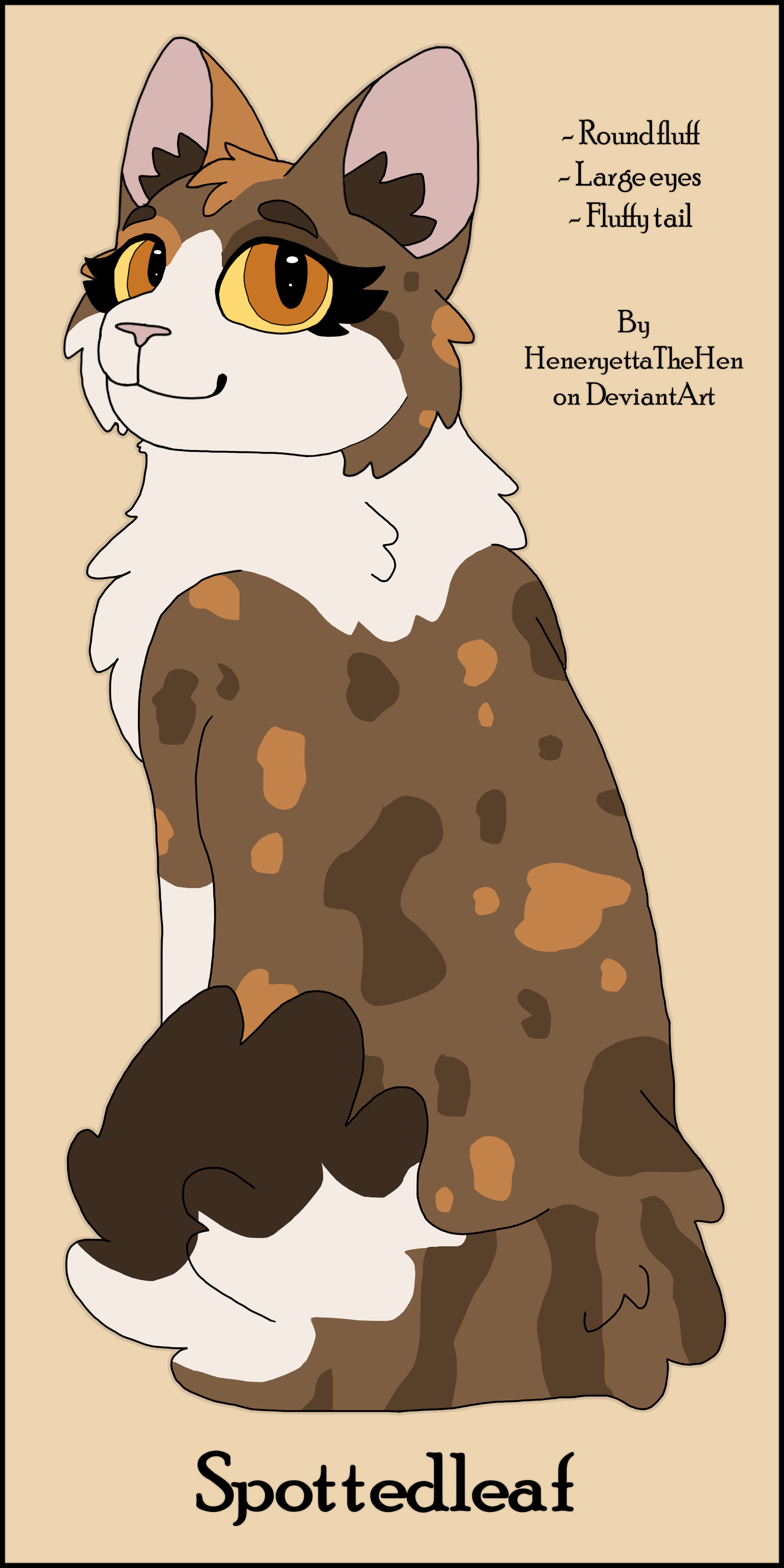 Spottedleaf Sticker Warrior Cats Design #134: Spottedleaf by HeneryettaTheHen on DeviantArt