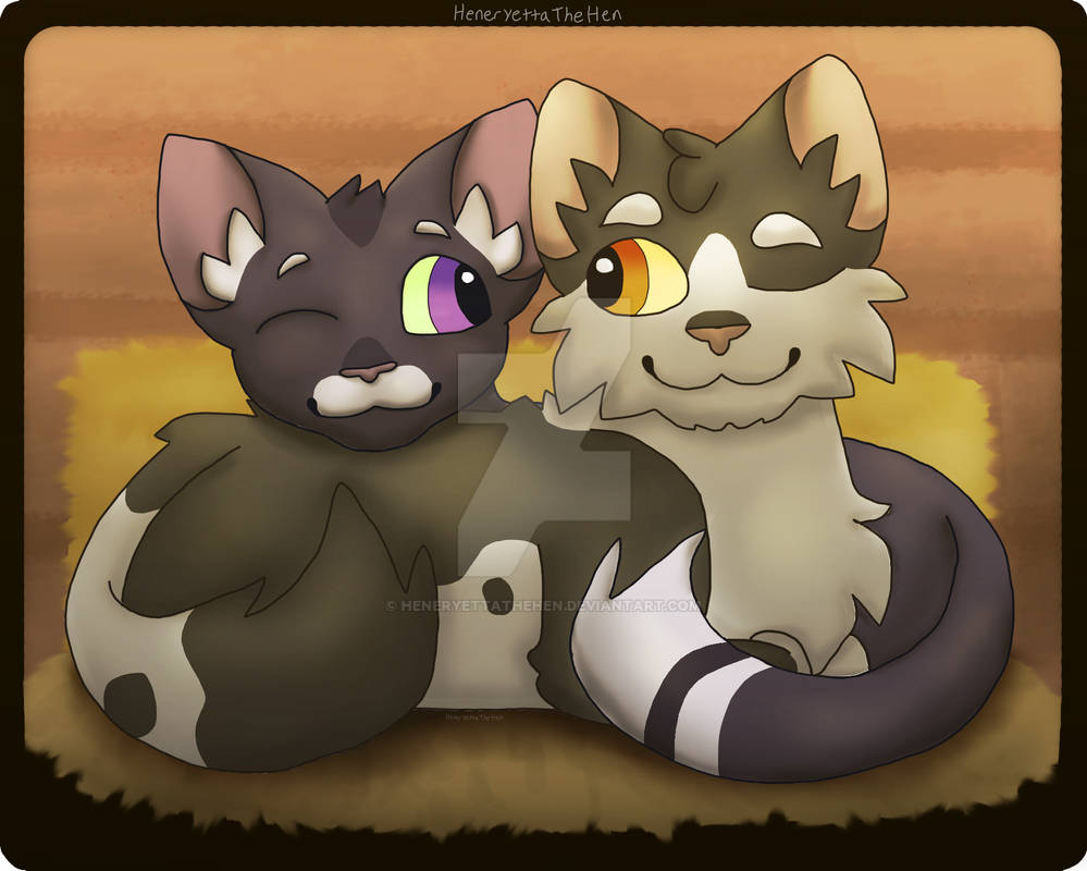 Warrior Cats: Ravenpaw and Barley (w/ Speedpaint) by HeneryettaTheHen ...