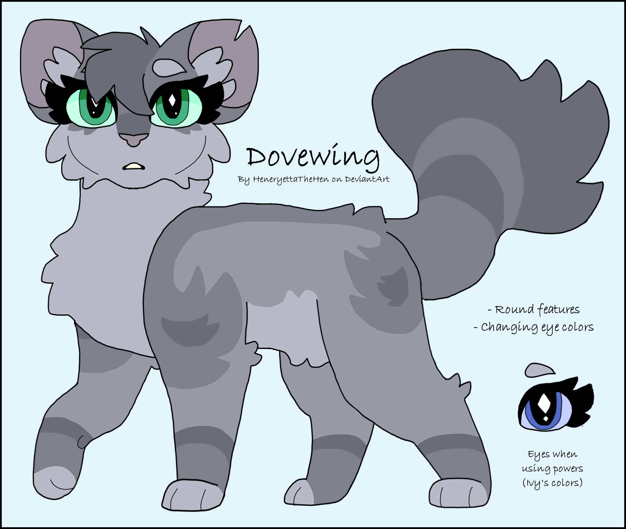 Violetkit Warrior Cats Design #165: Dovewing by HeneryettaTheHen on DeviantArt