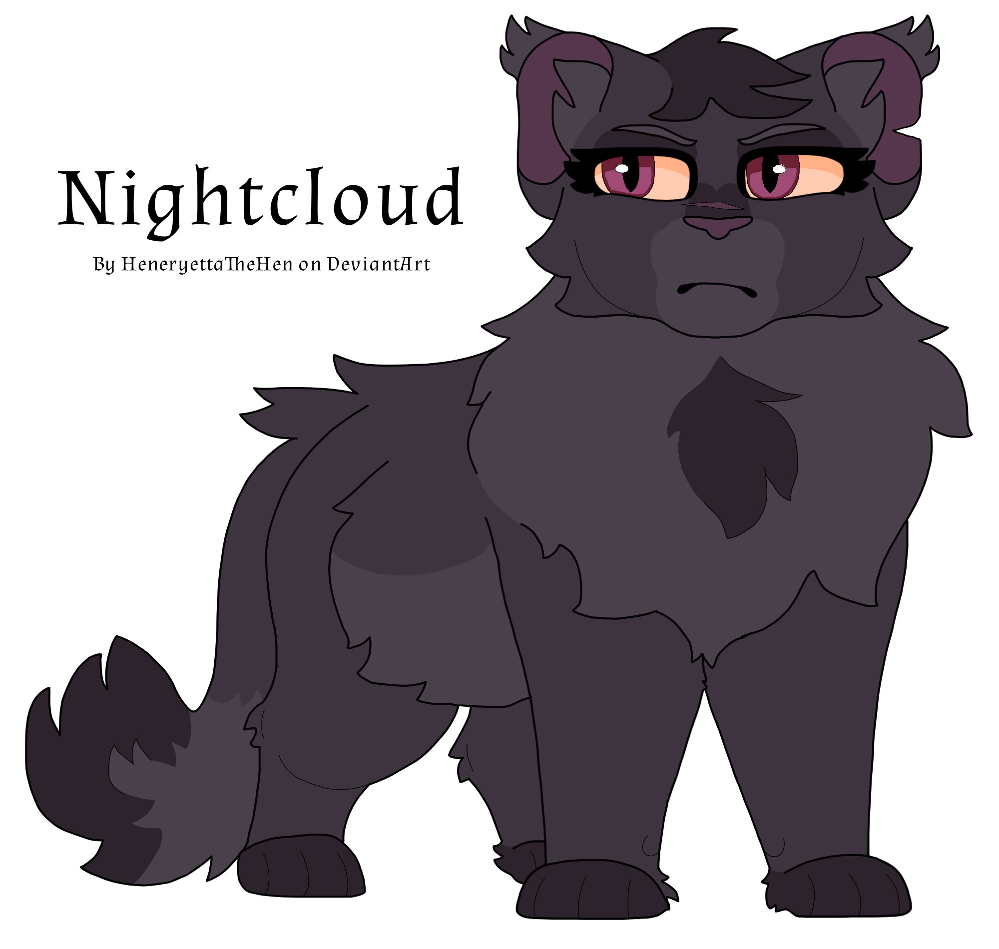 Warrior Cats Design #230: Nightcloud by HeneryettaTheHen on DeviantArt
