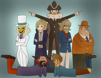 Professor Layton Villains by KurooTsukki