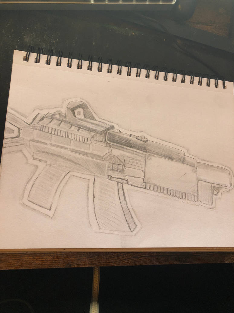 Assault Rifle Drawing by MiMiCreatez on DeviantArt