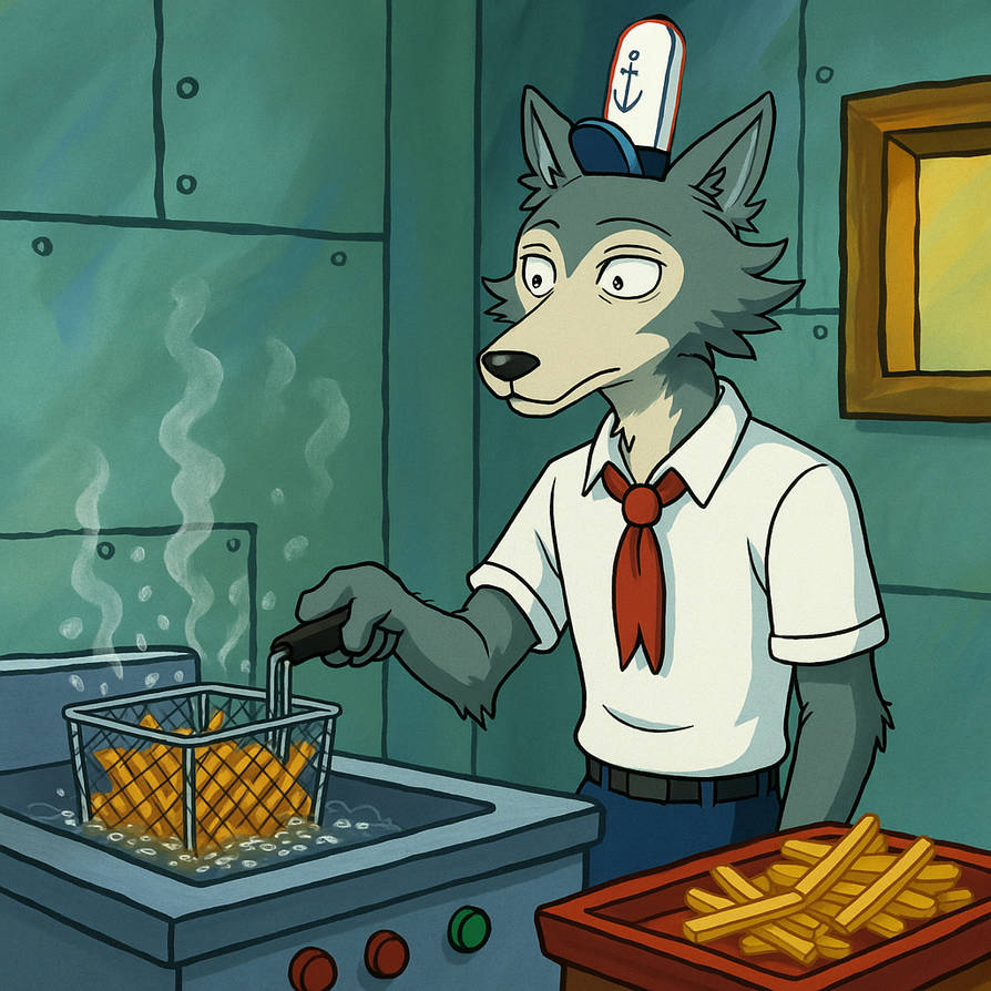 Legoshi worked at the Krusty Krab as a fry cooker by Foolvaller8907 on ...