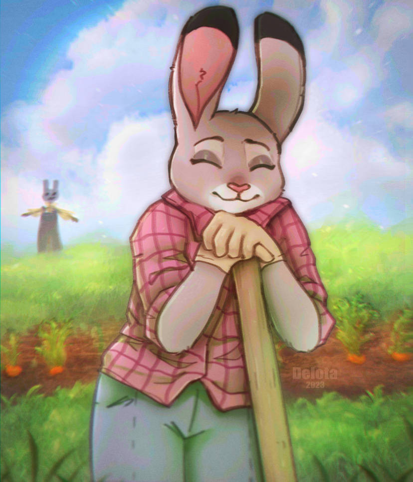 Judy Hopps on the farm by wilddancesinfo1 on DeviantArt