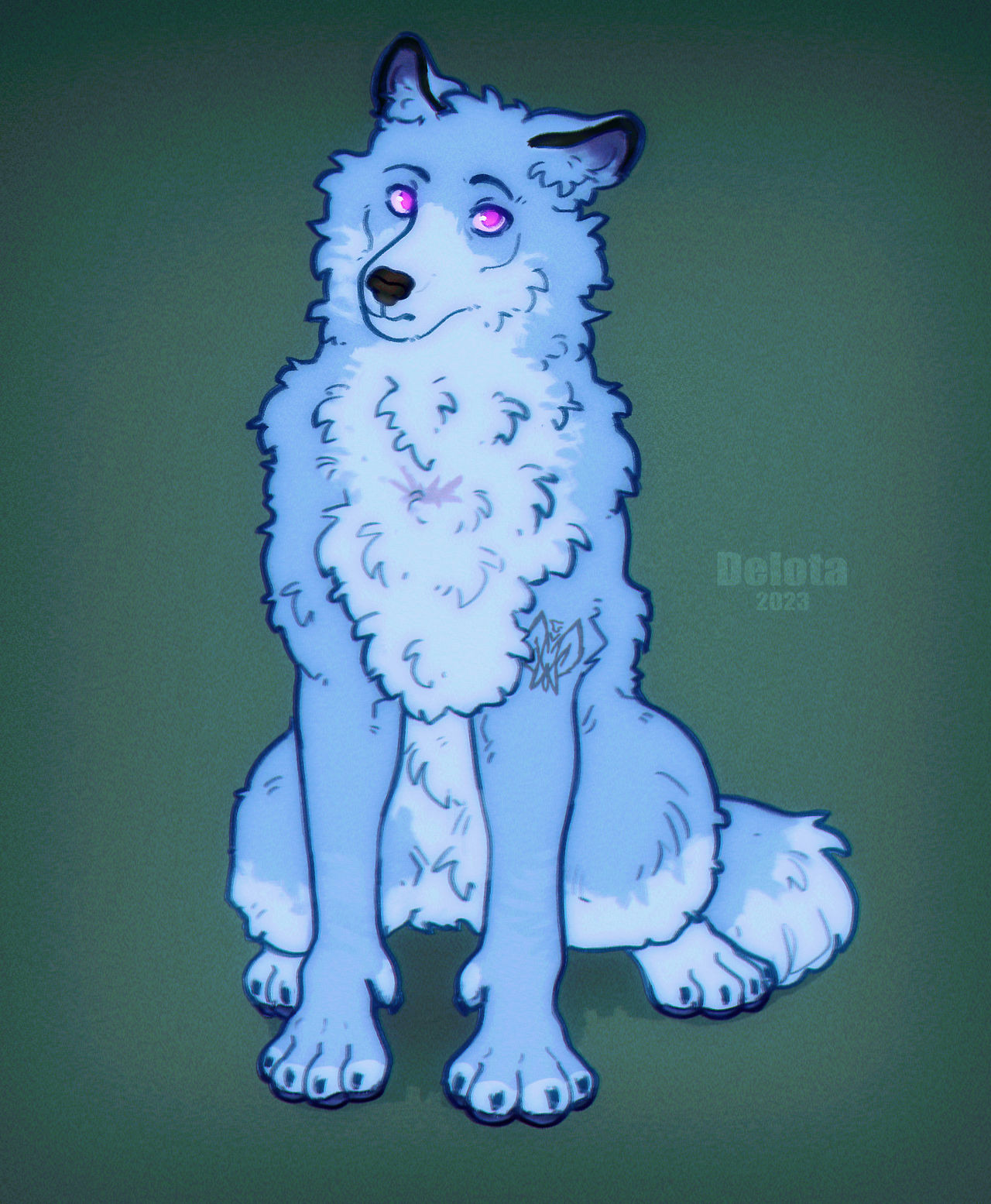Nice blue wolf (alt) by Delota-art on DeviantArt
