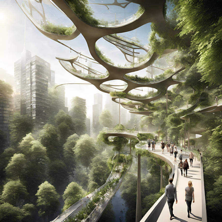 Examples Solar Punk Design solar punk city1 by MindscapeMatrix on DeviantArt