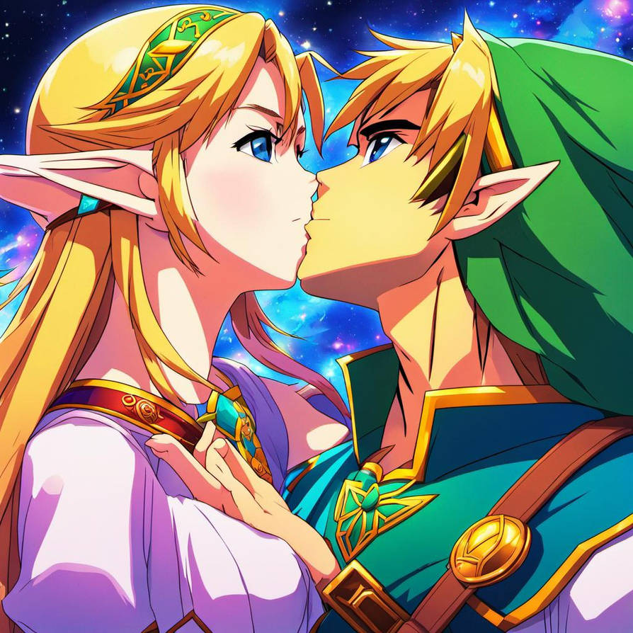 DreamUp Creation ZeLink kiss anime 1
