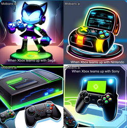 Futuristic Game Controller-Team Up XD