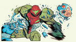 Metriod prime Vs Mega-Man by cliff-rathburn