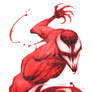 Carnage watercolor painting
