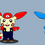 Plusle and Minun Mario Bros.