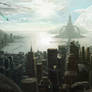 Sci fi City Illustration