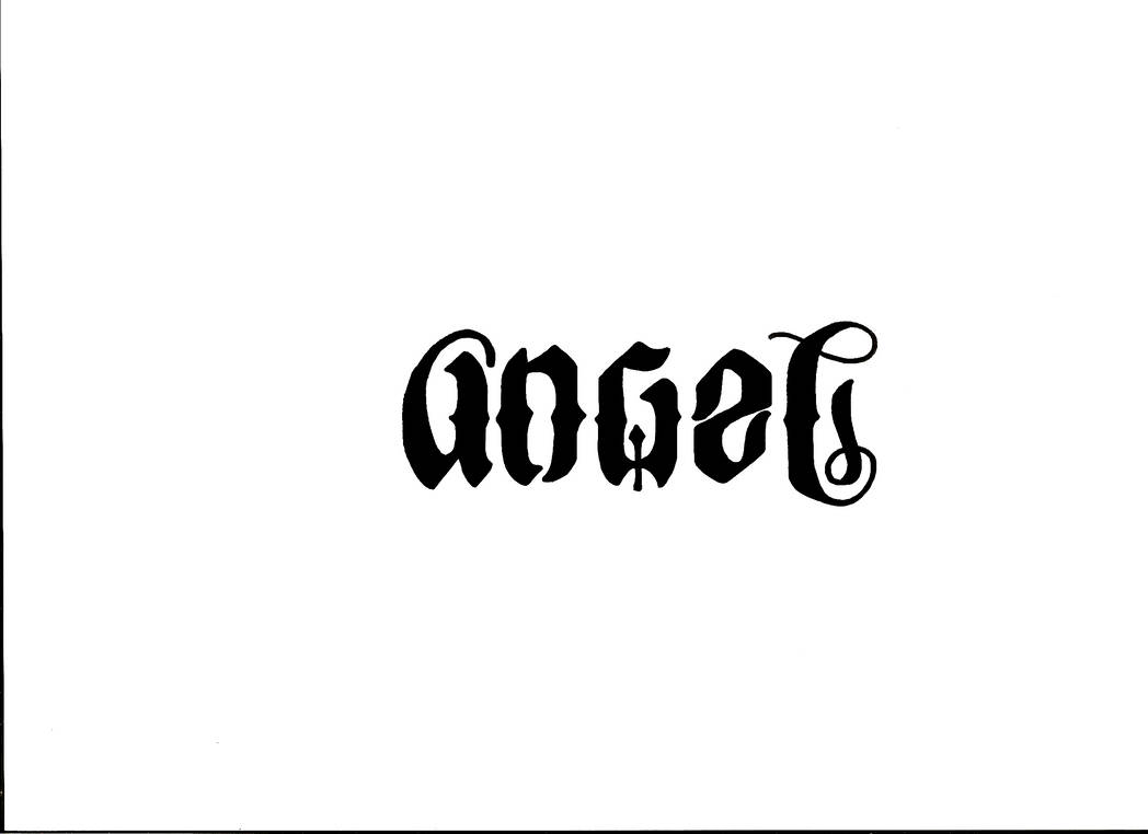Angel/Demon ambigram by HausofBlack on DeviantArt