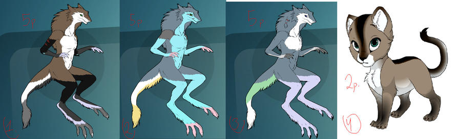 Adopts Sergal and kitty 2 and 4 OPEN