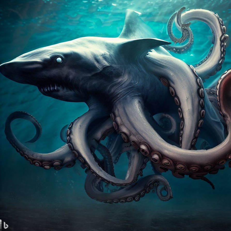 Sharktopus Hybrid fusion of Octopus and Shark by lateleeof on DeviantArt