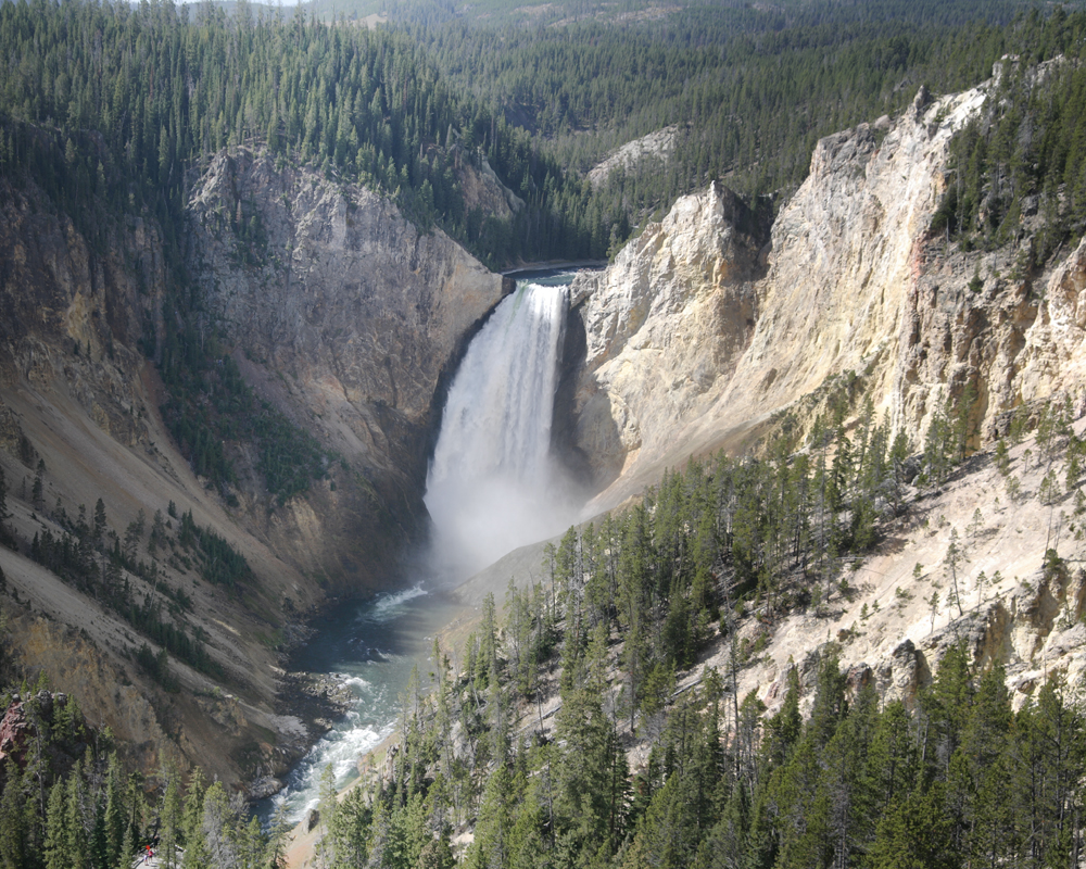 Yellowstone River Falls lower falls far