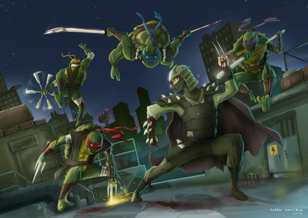 Tmnt Comic Rooftops TMNT Clash at the Rooftops by ferdyemvira on DeviantArt