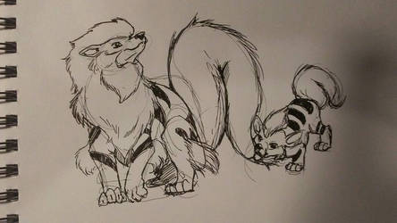 Pokemon Go Arcanine and Growlithe