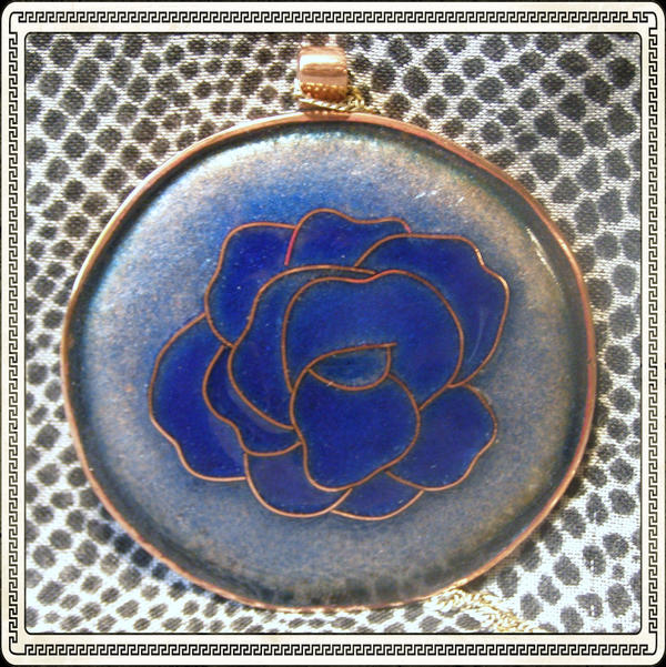 Blue Rose Pendant