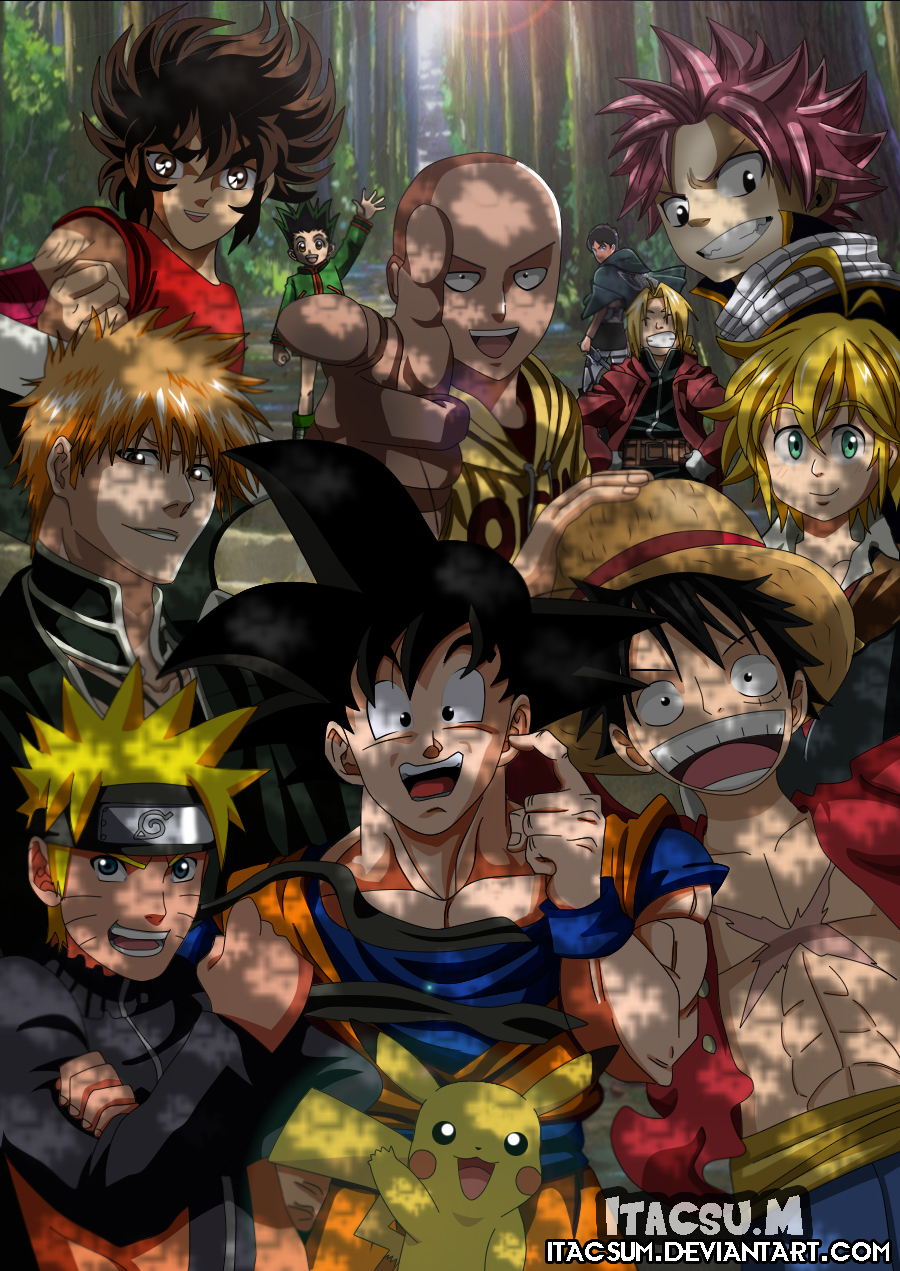 Naruto Bleach One piece Dragonball z wallpaper by HeroAkemi on DeviantArt