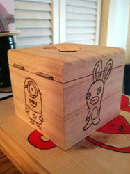 Minion and Raving Rabbits box.