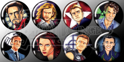 The Avengers - Button Set FOR SALE