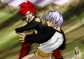 Celari and Trunks fight