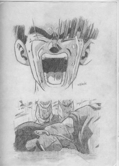 Trunks screaming by Rider4Z on DeviantArt
