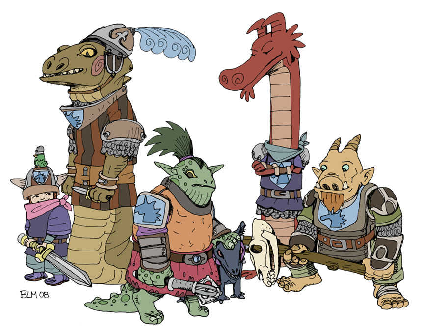 Orcs and Dragon and Kid