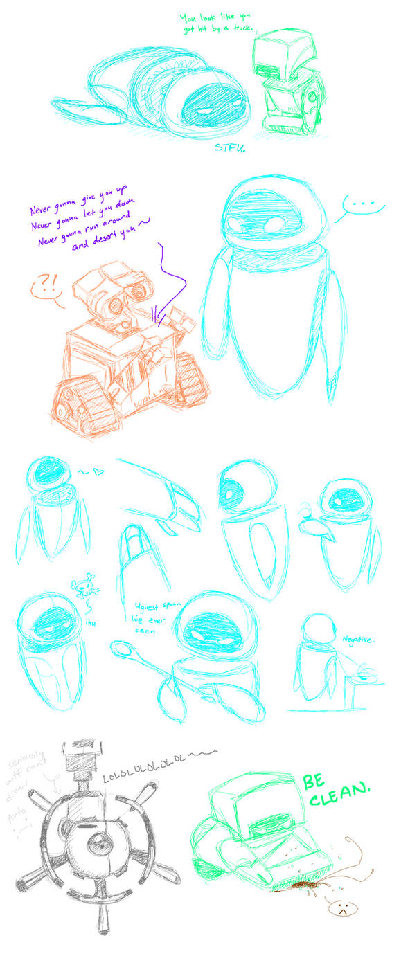 Random WALL-E Scribbles by gryphonworks on DeviantArt