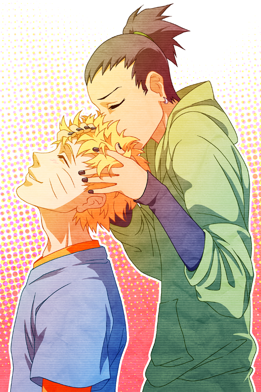 Naruto x Shikamaru Narushika hair_kiss_by_panatenshi-d33x5hv.