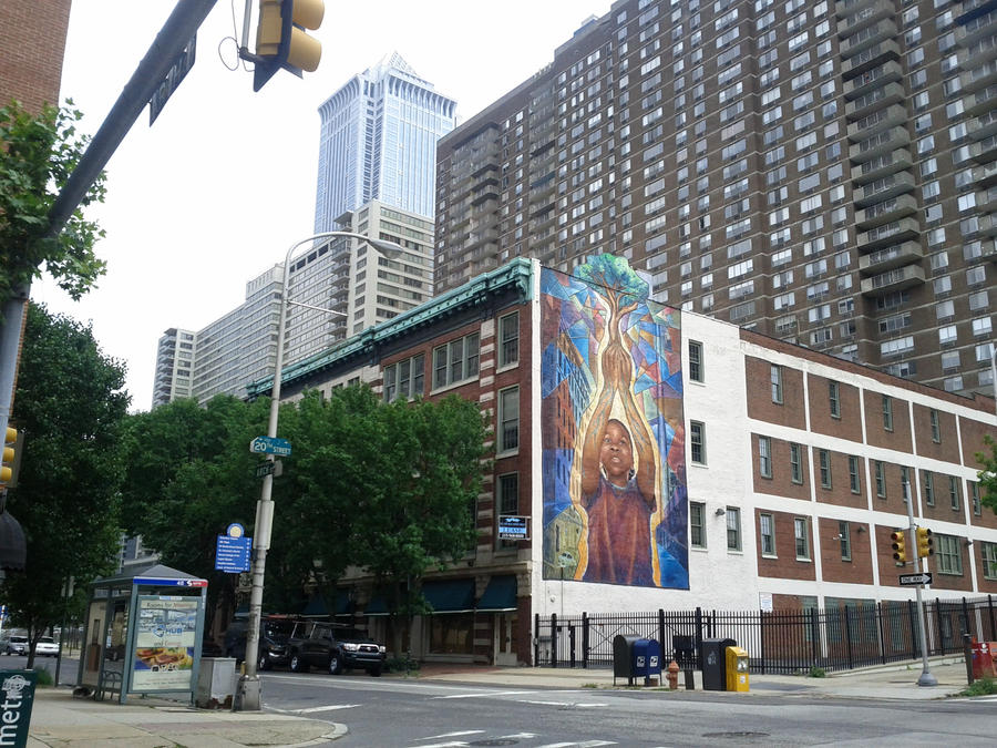 Mural on a Building in Center City, Philadelphia