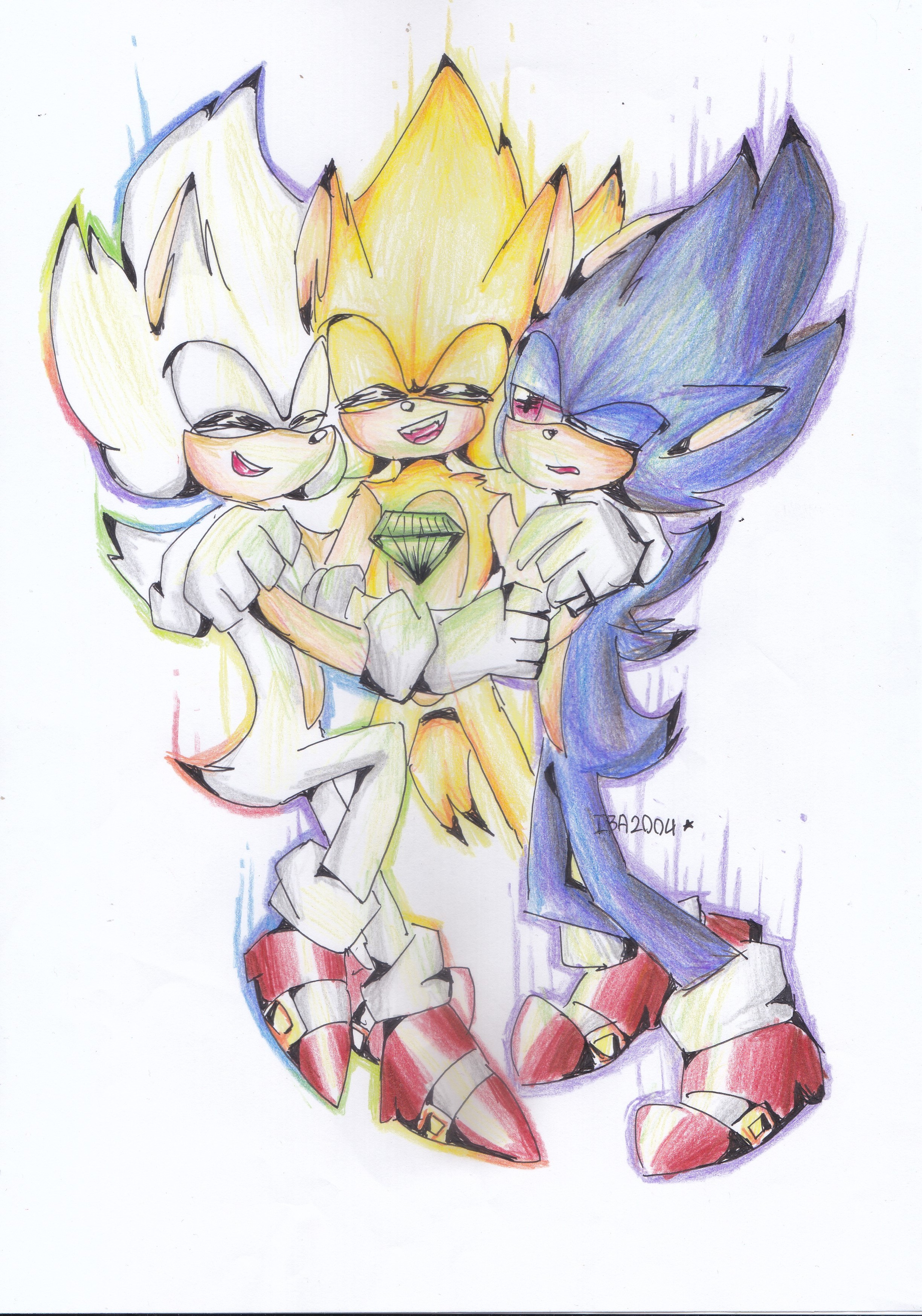 hyper sonic, super sonic and dark sonic