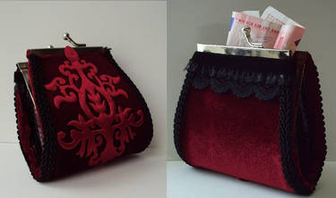 Red Velvet Clutch Purse