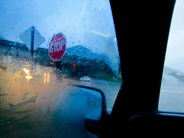 Rainy Day Stop Sign