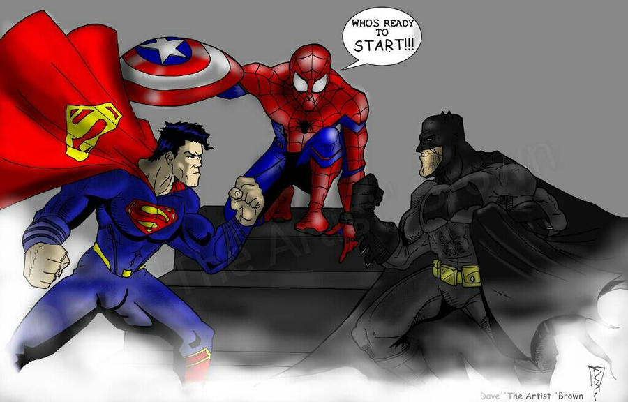 Batman v superman v spiderman by Dave586 on DeviantArt