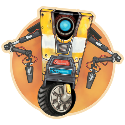 CL4P-TP Claptrap Sticker Borderlands