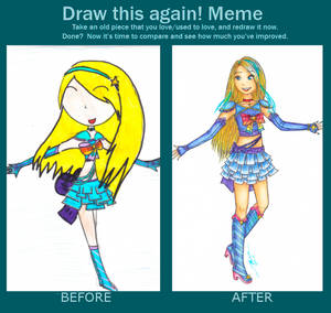 Draw this again! meme: Superstar Aqua