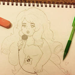 ...I like playing along - Rose Quartz WIP Sketch