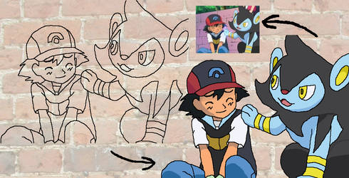 Ash and Luxio