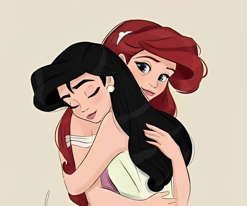 Ariel And Melody Hugging By Keseko On DeviantArt ariel-and-melody-hugging-by-keseko-on-deviantart