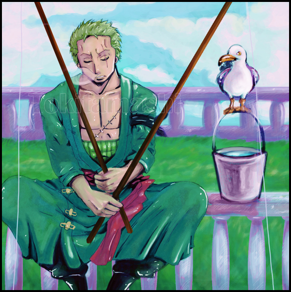 Drawing Roronoa Zoro #zoro #onepiece #freehand #digitalart