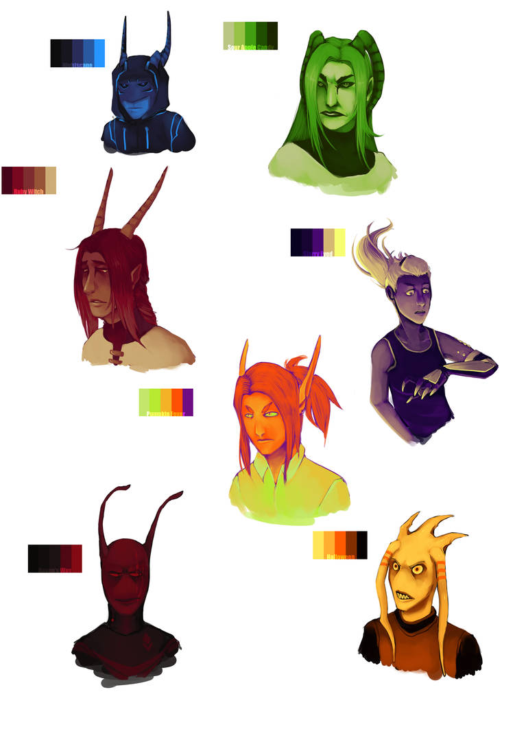 OC color palette practice by Zhoid on DeviantArt
