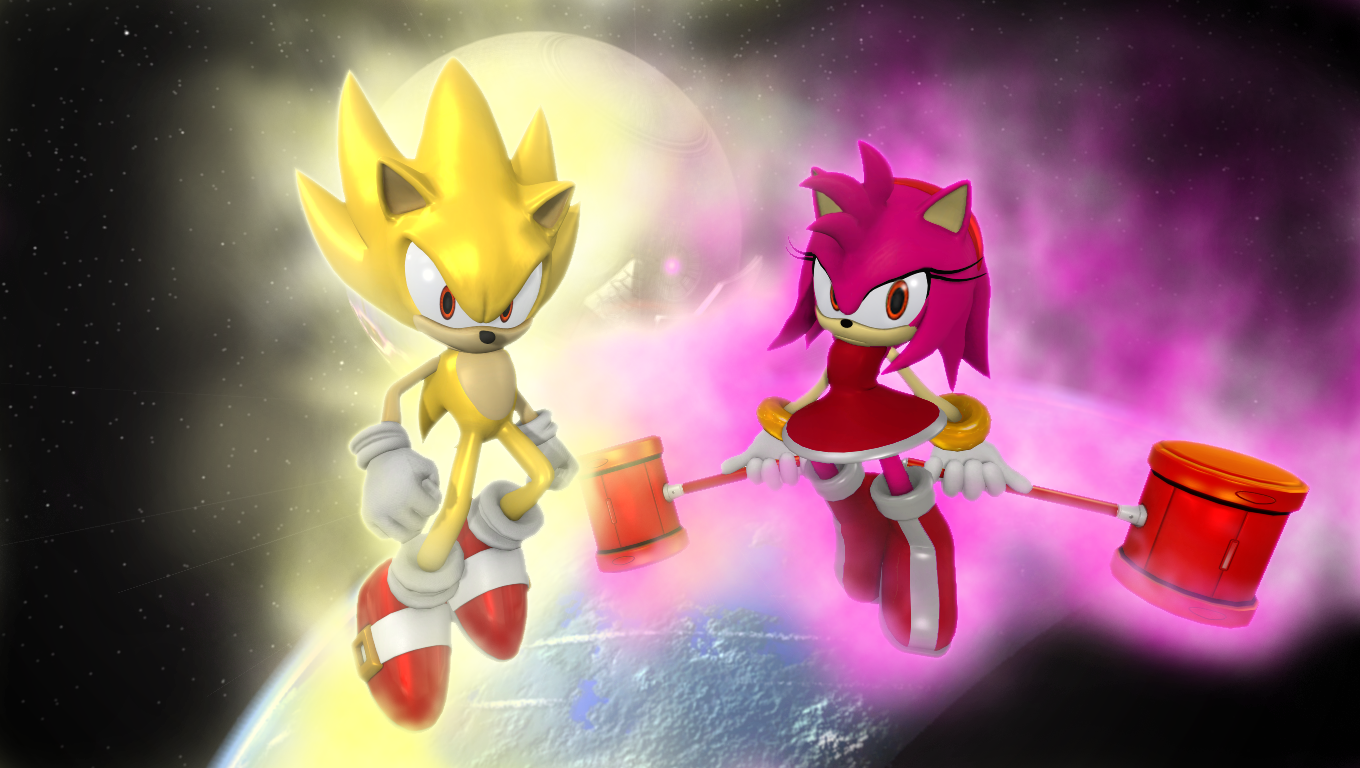 Super Sonic and Super Amy.